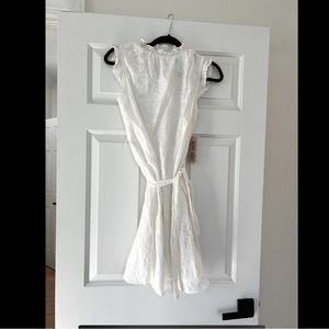 White High-Neck Lace Dress